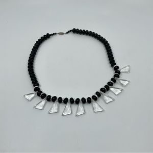 Vintage 70s 80s Faceted Lucite Beaded Necklace